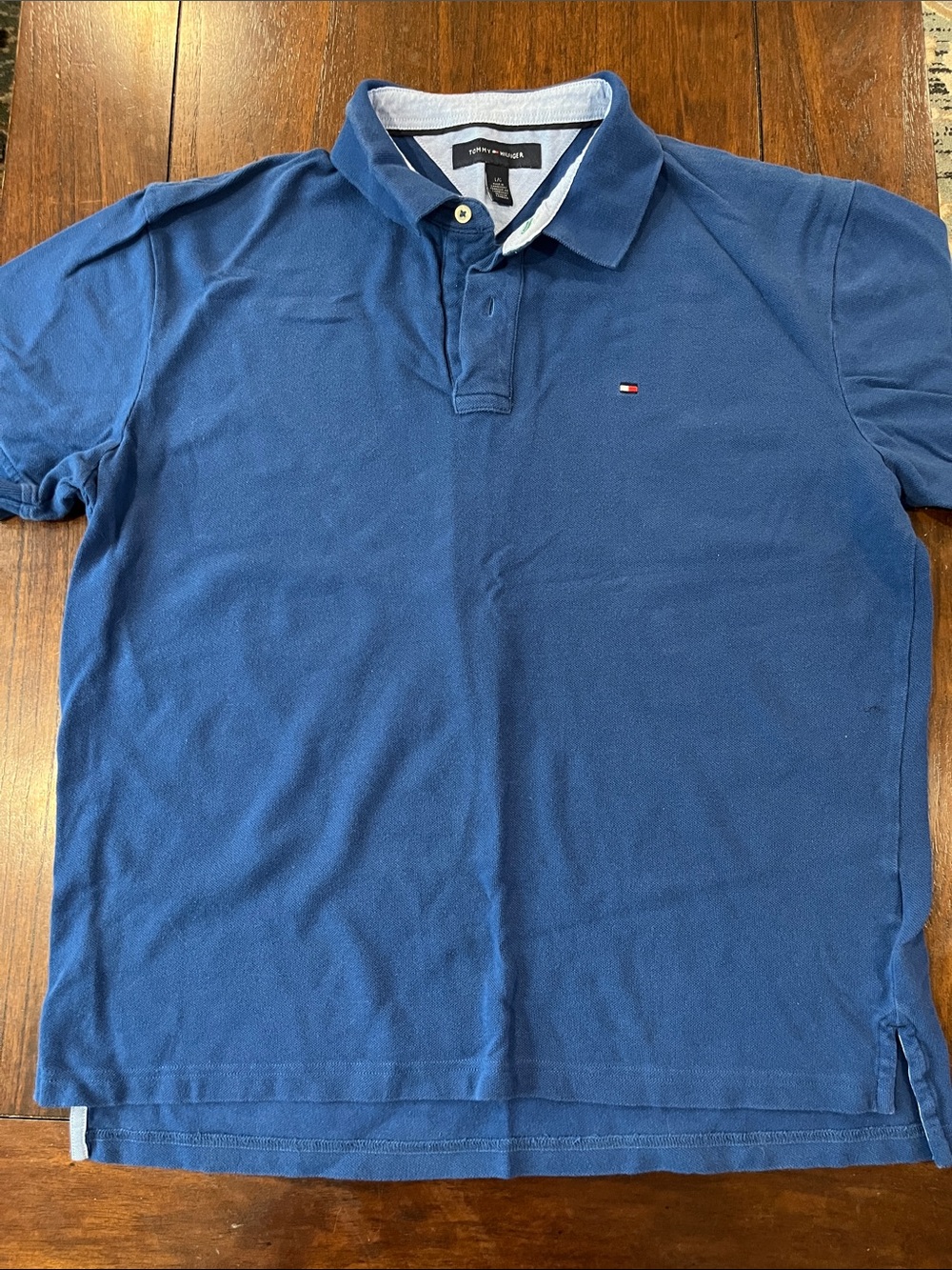 Tommy Hilfiger Men’s Royal Blue Polo with Small Flag Logo